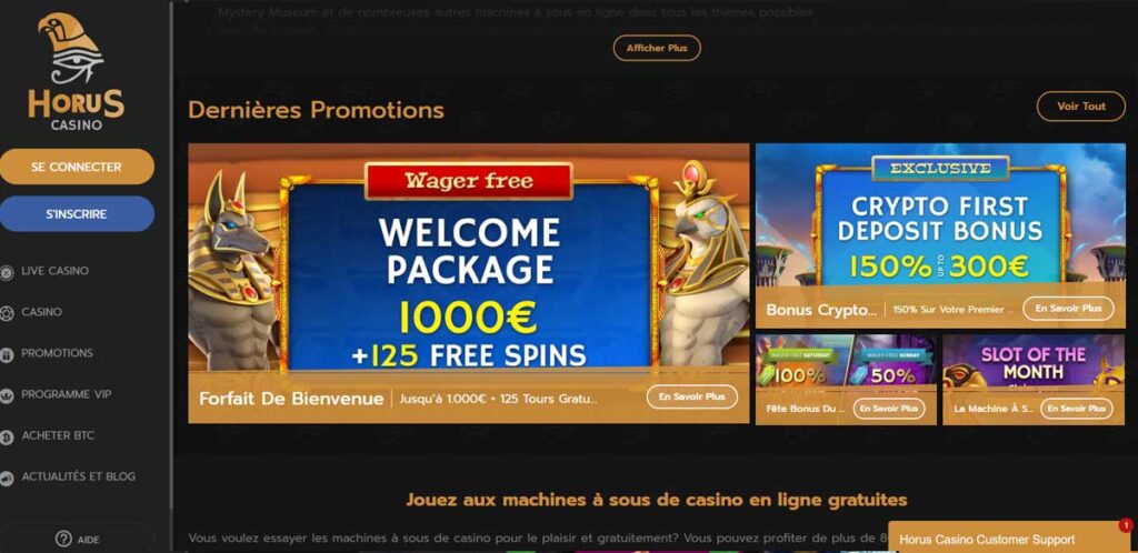 Horus Casino Bonus