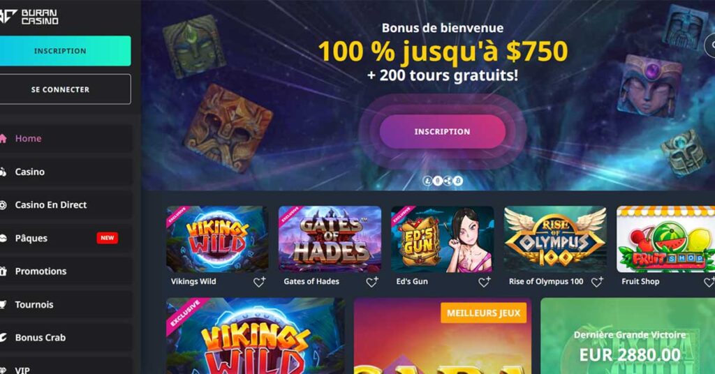 Buran Casino Page