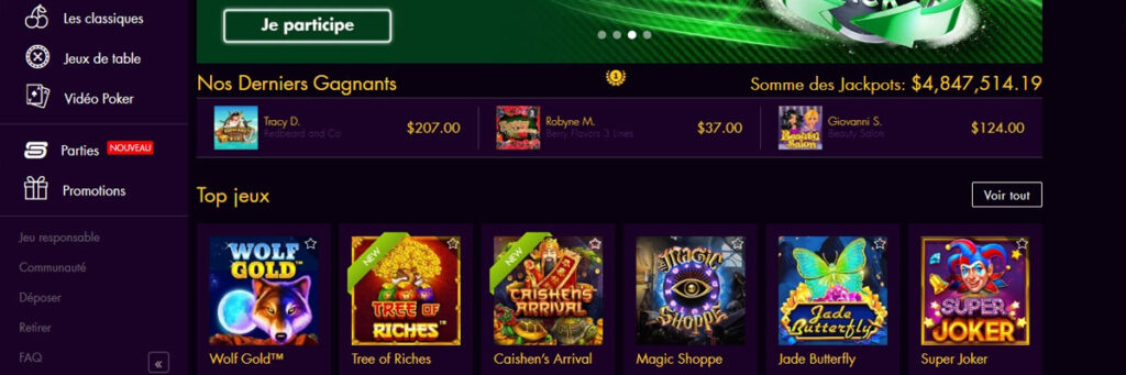 Jeux de Win Paradise casino