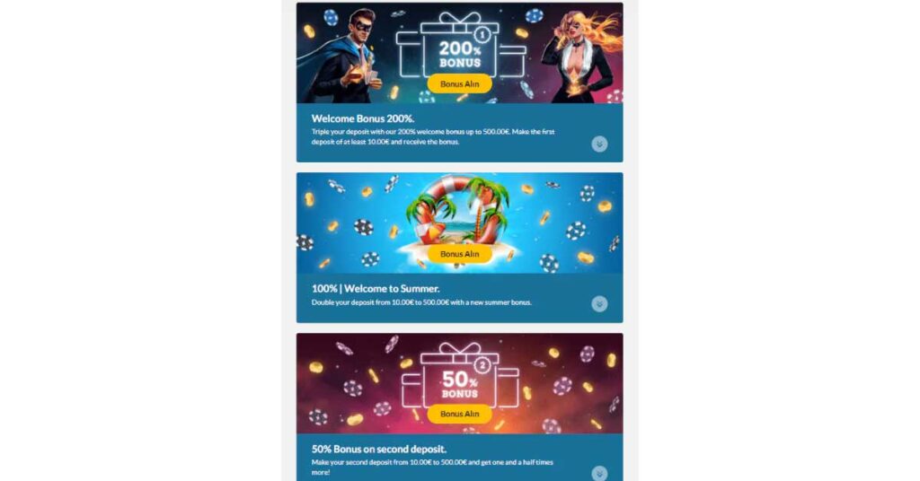 Promotions sur casino