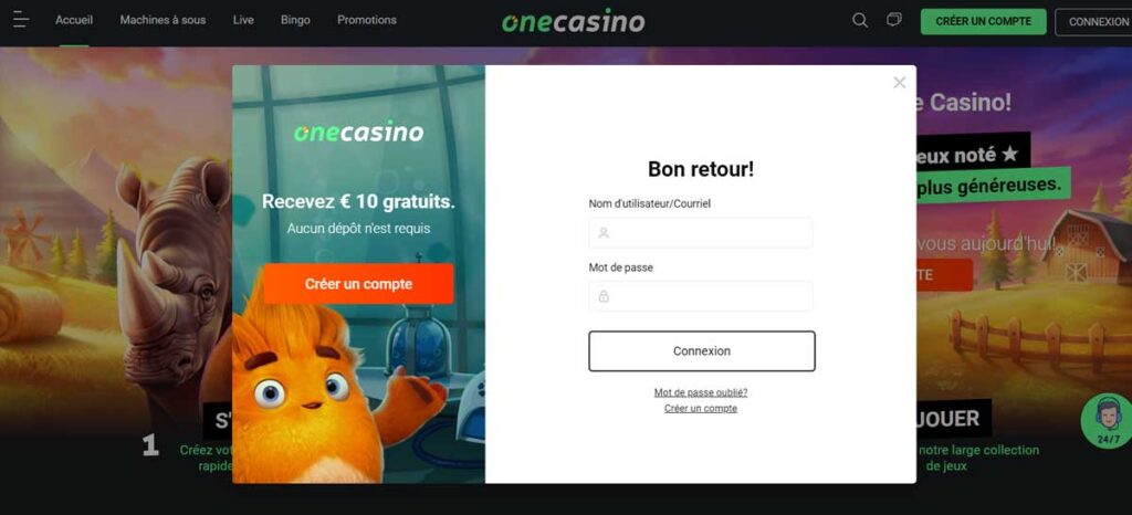 Sinscrire de casino